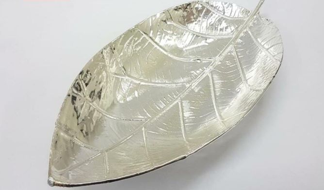 Silver Plated Leaf Dish